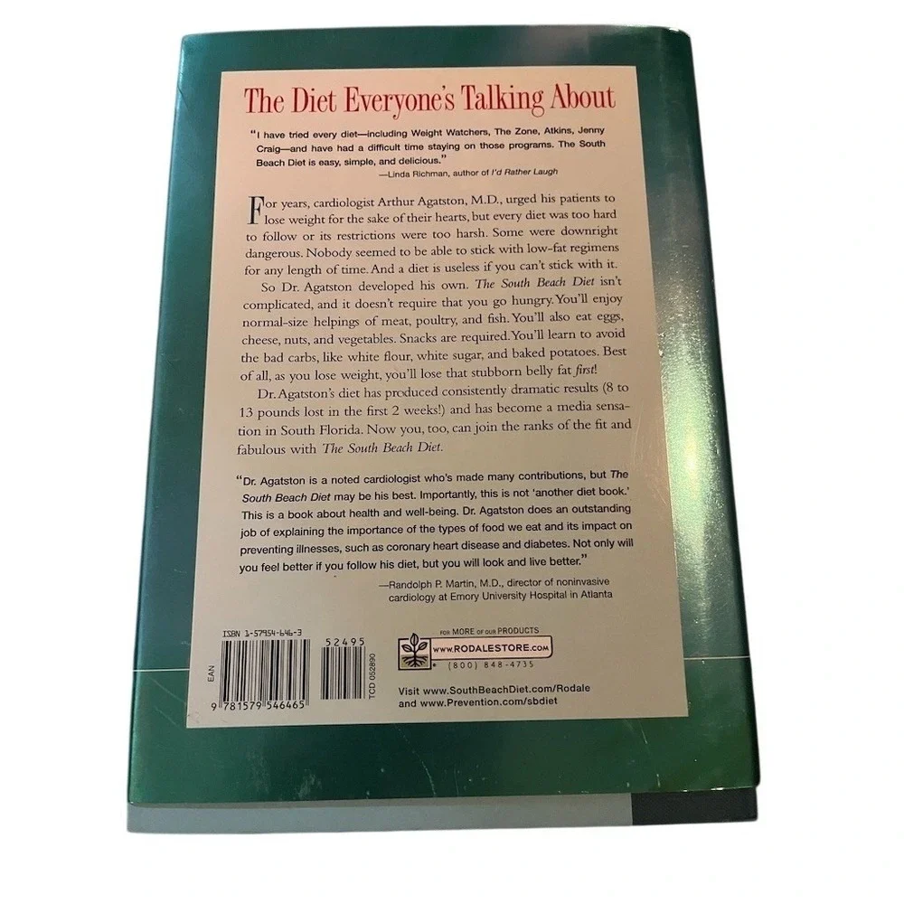The South‎ Beach Diet Hardcover Book Arthur Agatston Doctor-Designed Plan